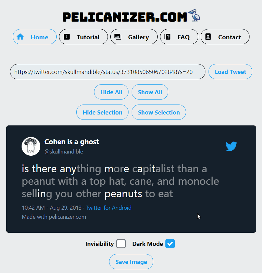 This gif shows the image being saved.